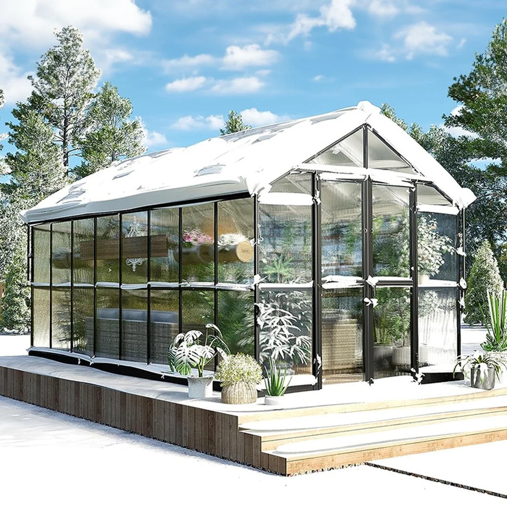 [08x16FT] Heavy Duty Outdoor Walk-In Polycarbonate Patio Greenhouse With Double Swing Doors (94826153) - Image 3