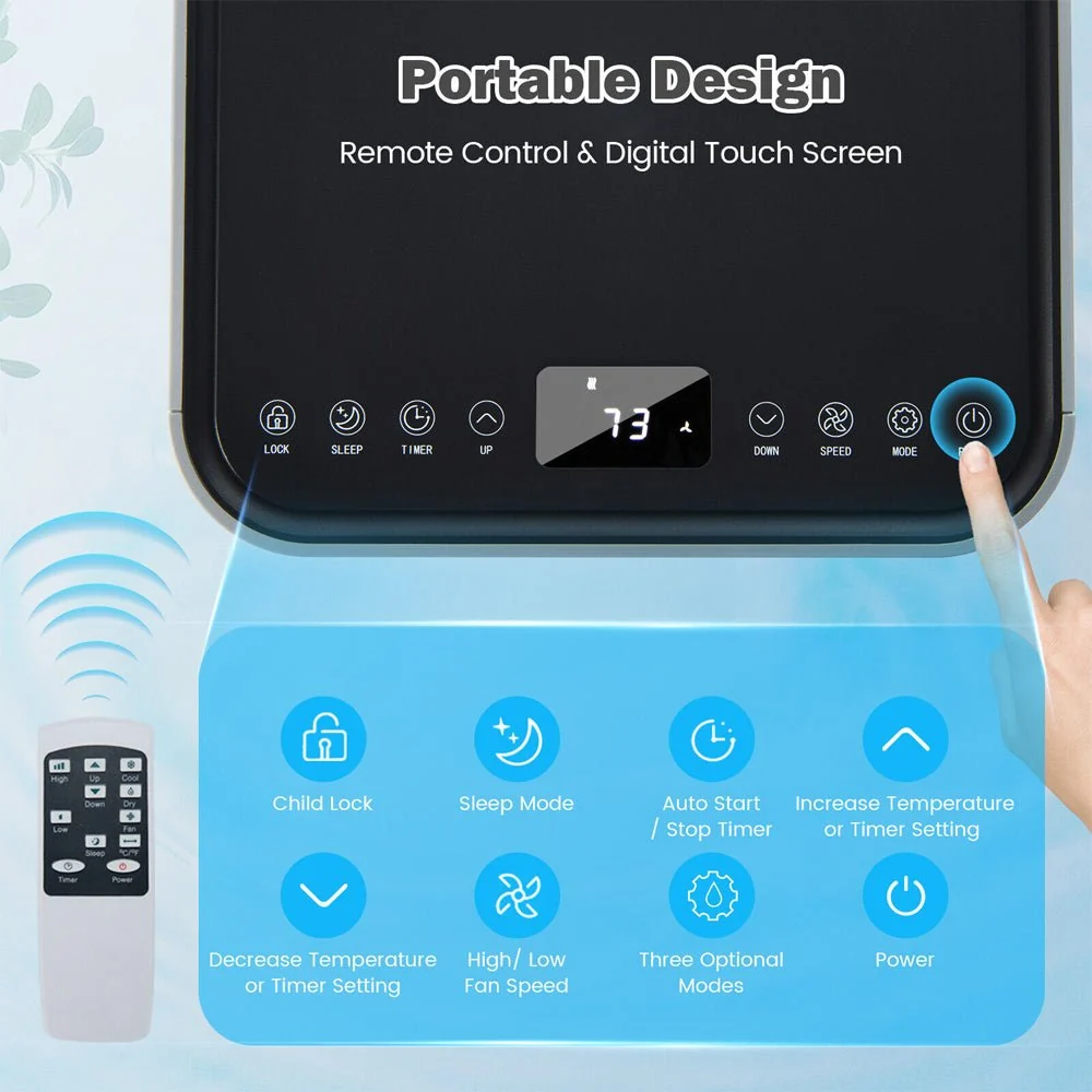 10K BTU Portable Room Air Conditioner Unit With Dehumidifier And Fan Mode - Image 10