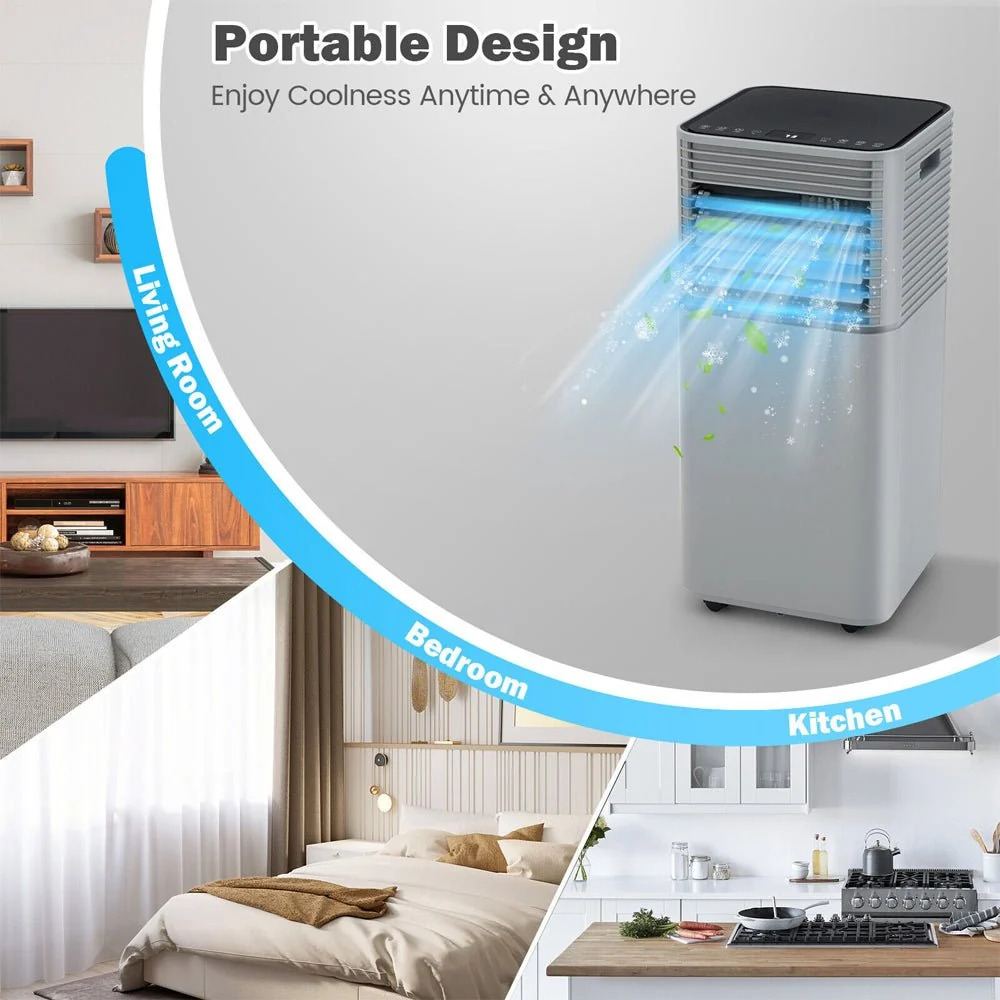 10K BTU Portable Room Air Conditioner Unit With Dehumidifier And Fan Mode - Image 6