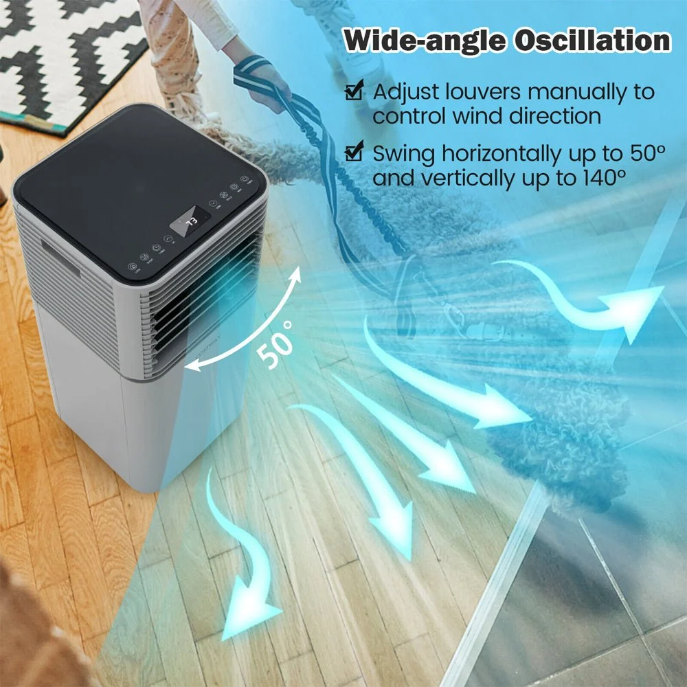10K BTU Portable Room Air Conditioner Unit With Dehumidifier And Fan Mode - Image 7