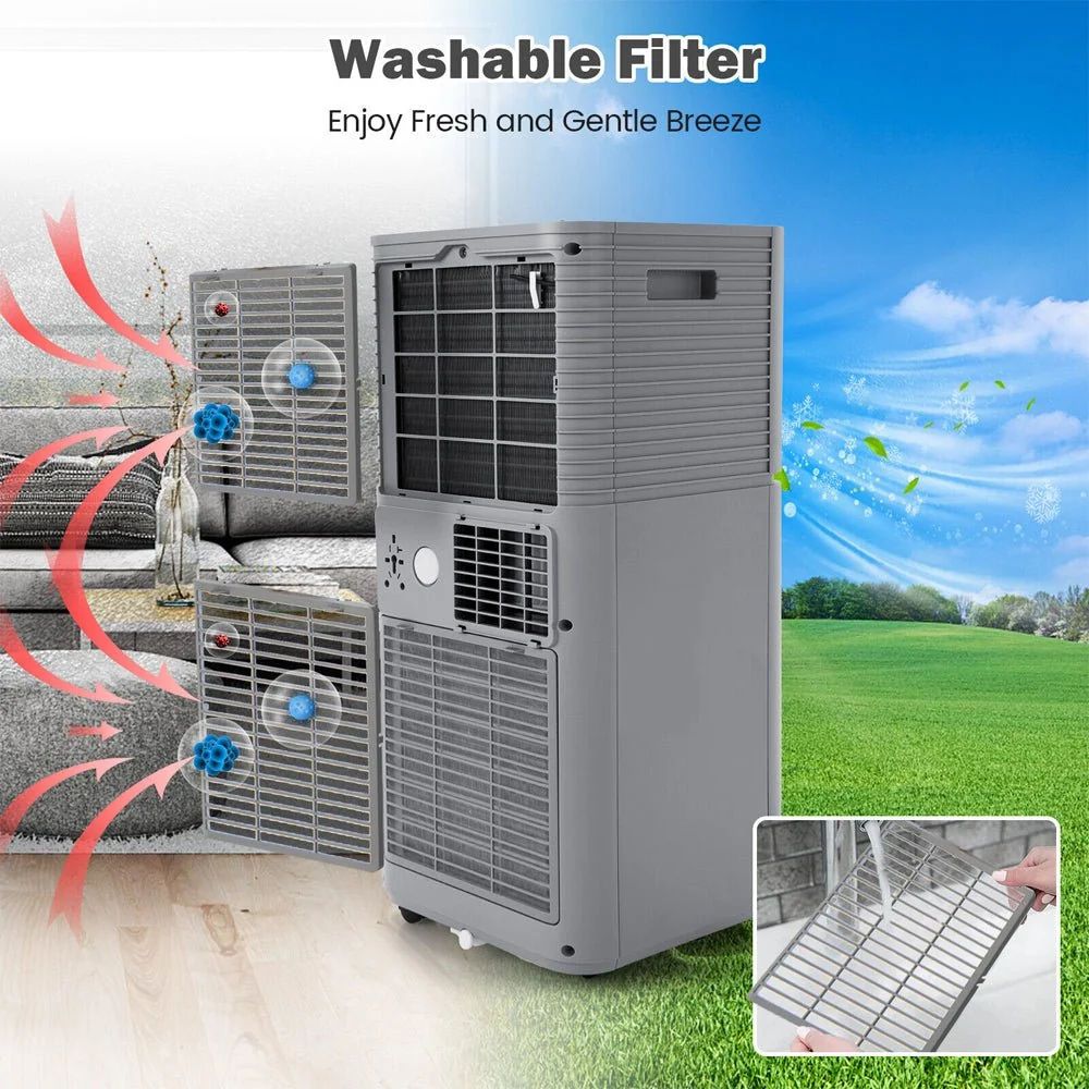 10K BTU Portable Room Air Conditioner Unit With Dehumidifier And Fan Mode - Image 8