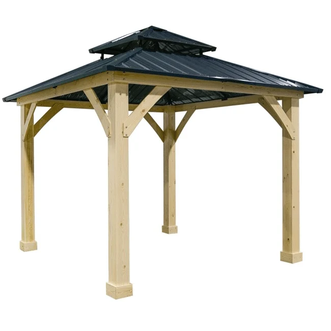 [10x10FT] Premium Outdoor Patio Hardtop Gazebo W/ Double Steel Roof (91201291) - Image 2