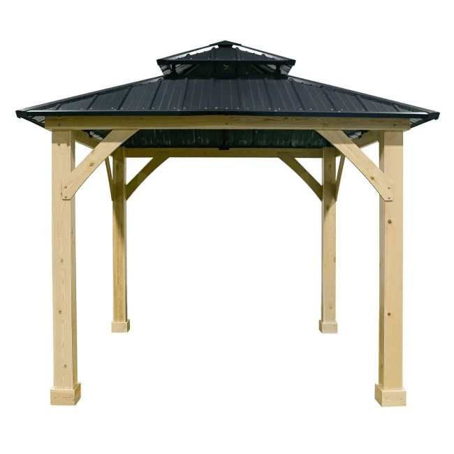 [10x10FT] Premium Outdoor Patio Hardtop Gazebo W/ Double Steel Roof (91201291) - Image 4