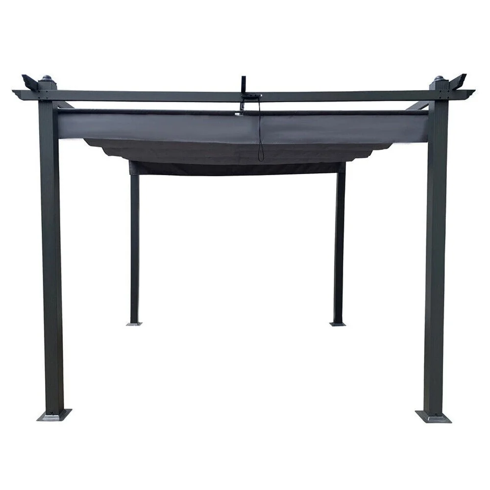 [10x10FT] Premium Outdoor Patio Retractable Pergola Sun Shelter With Canopy (93145726) - Image 3