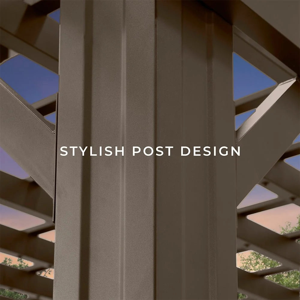 [10x12FT] Heavy Duty Backyard Galvanized Steel Powder Coated Pergola (91358672) - Image 8