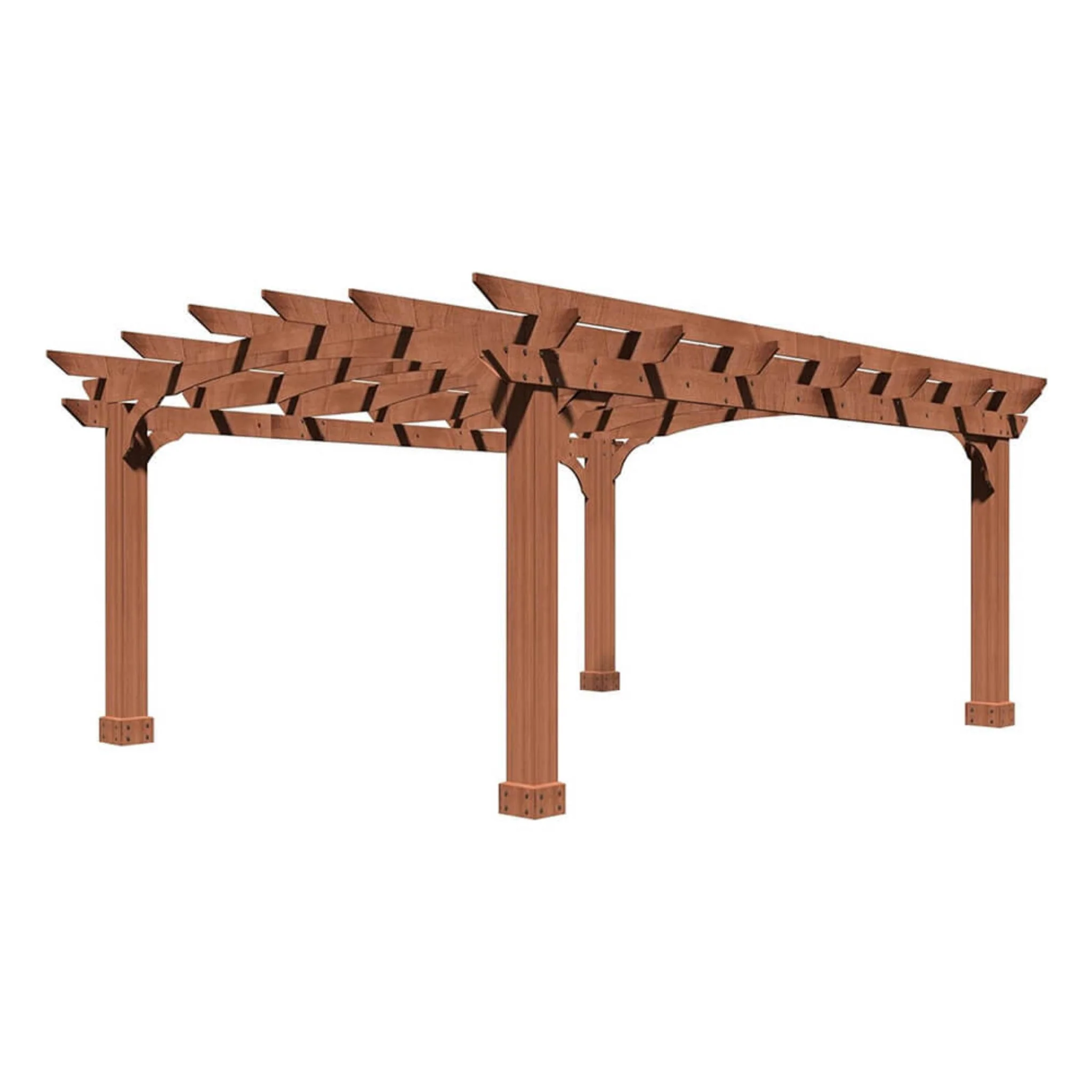 [10x12FT] Premium Outdoor All-Season Backyard Patio Cedar Wood Gazebo Pergola With Arched Roof - Image 8