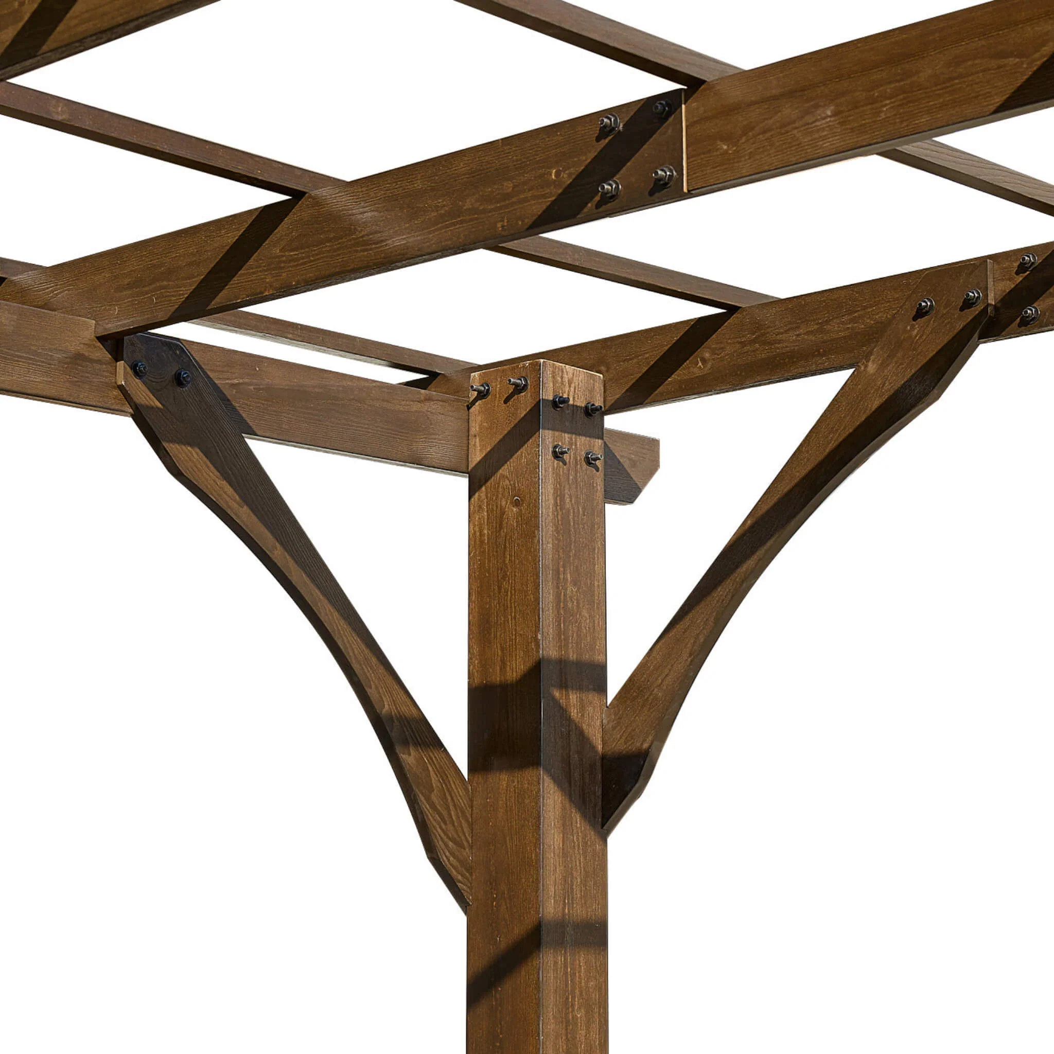 [10x12FT] Premium Outdoor Brown Cedar Wood Pergola For Spacious Patios - Image 19