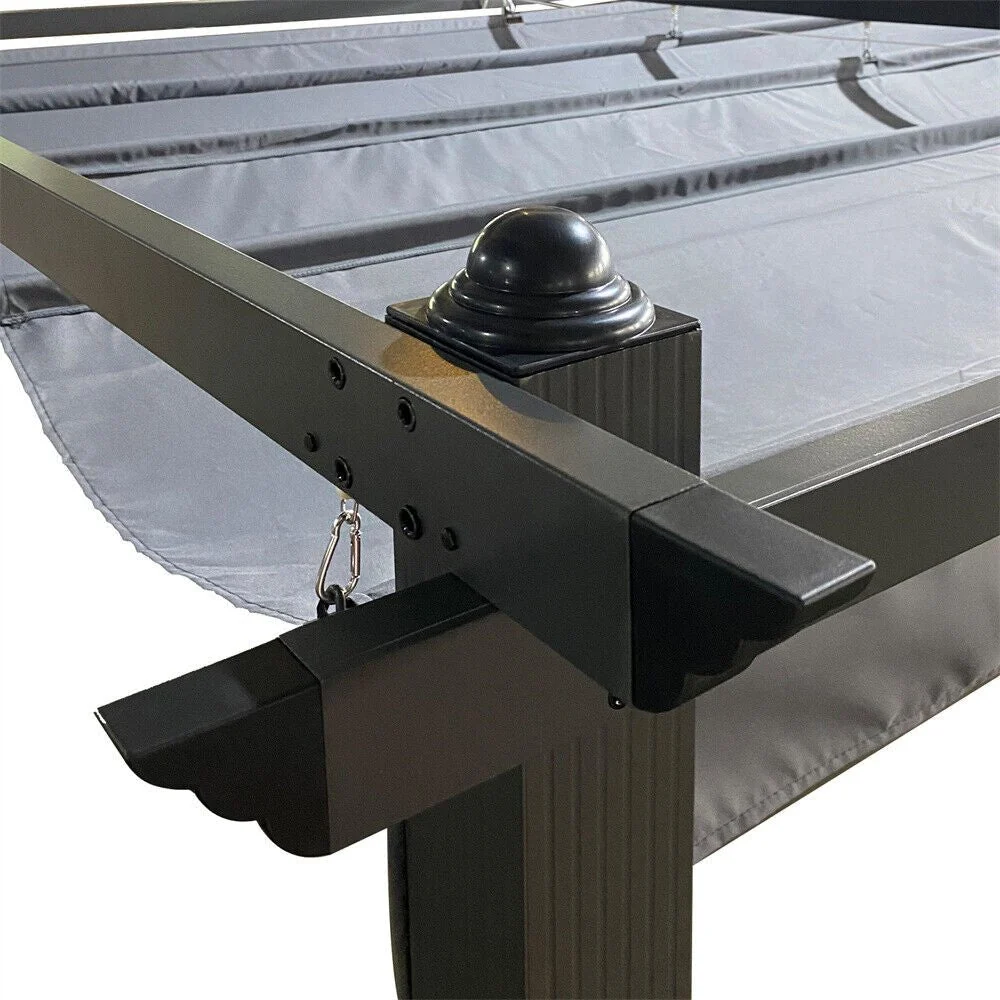 [10x13FT] Premium Outdoor Patio Retractable Pergola With Canopy (97201864) - Image 2