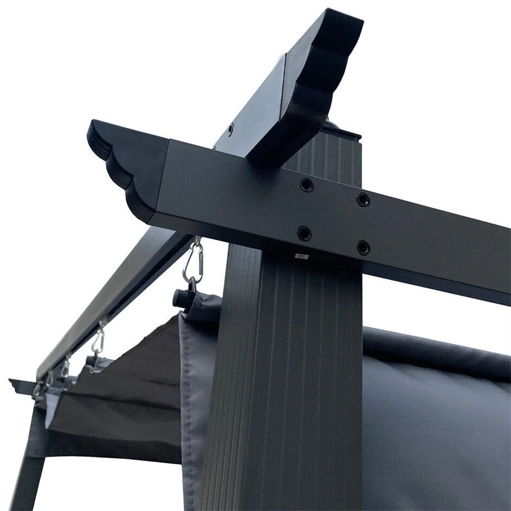 [10x13FT] Premium Outdoor Patio Retractable Pergola With Canopy (97201864) - Image 4