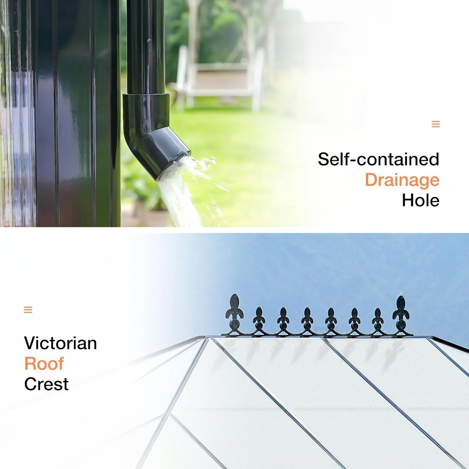 [10x14FT] Premium Outdoor Polycarbonate Greenhouse With Aluminum Frame And Double Swing Doors (93841752) - Image 9