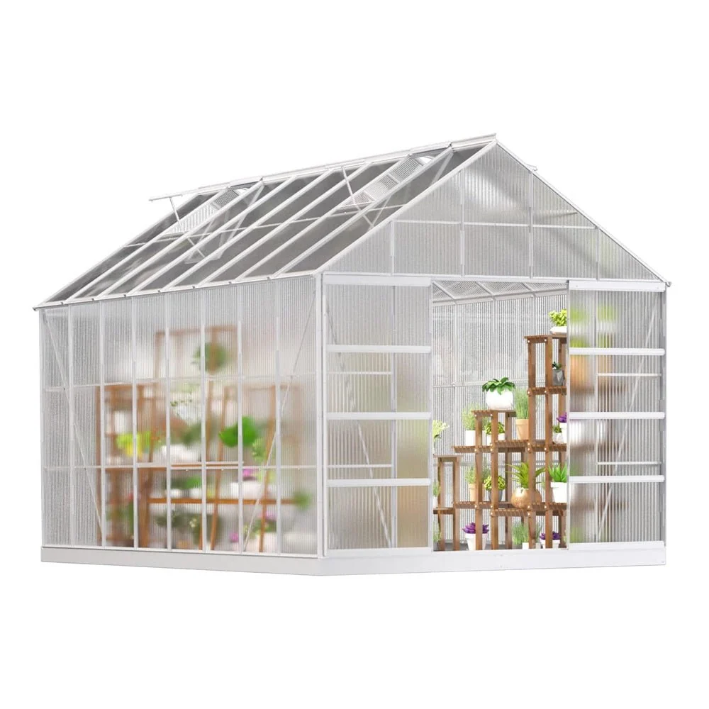 [10x16FT] Extra Large Heavy Duty Backyard Polycarbonate Aluminum Greenhouse With Sliding Doors And Vents - Image 3