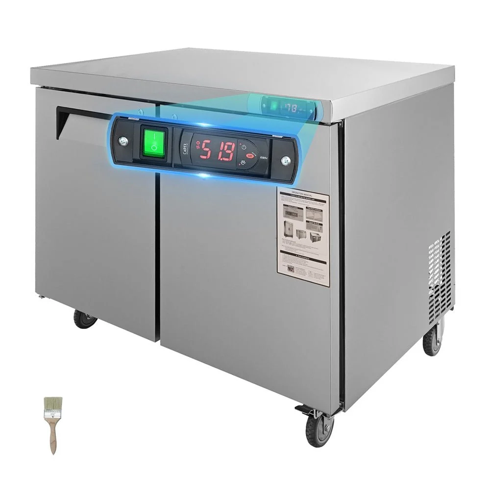 12.9 Cu.Ft 2 Door Commercial Stainless Steel Worktop Undercounter Refrigerator, 48" (95413725) - Image 3