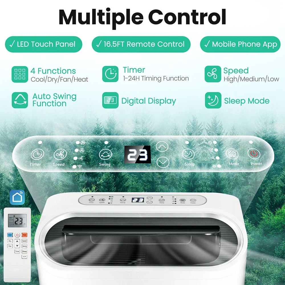 12K BTU Portable Freestanding AC Unit With Remote & App Control (93471825) - Image 5