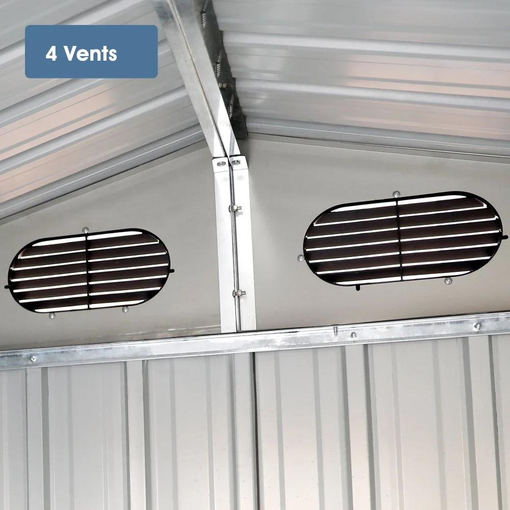 [13x19FT] Extra Large Premium Heavy Duty UV Resistant Metal Garage Shed - Image 11