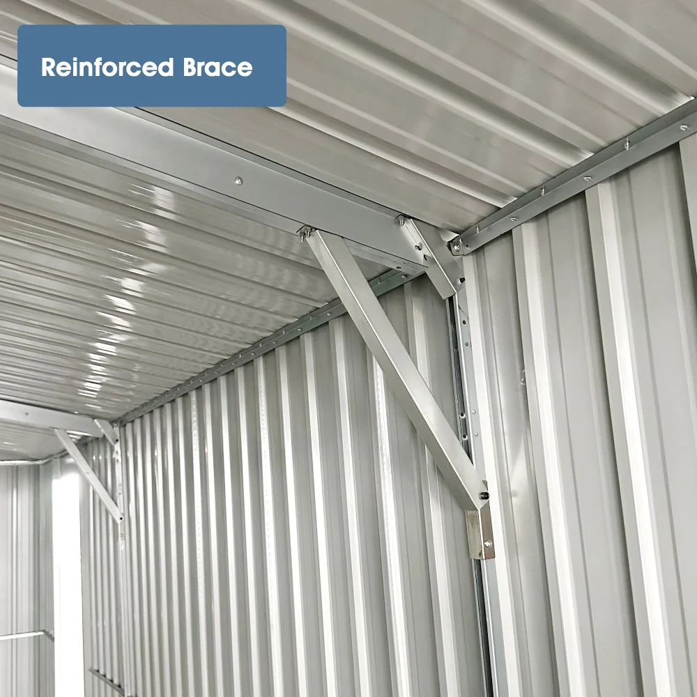 [13x19FT] Extra Large Premium Heavy Duty UV Resistant Metal Garage Shed - Image 4