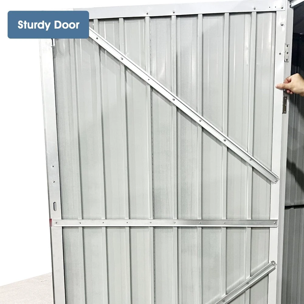 [13x19FT] Extra Large Premium Heavy Duty UV Resistant Metal Garage Shed - Image 6
