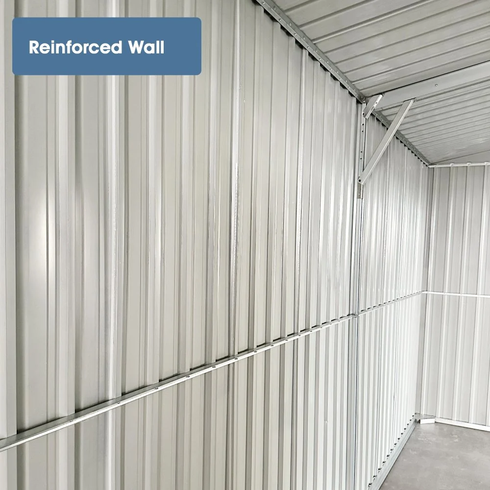[13x19FT] Extra Large Premium Heavy Duty UV Resistant Metal Garage Shed - Image 9