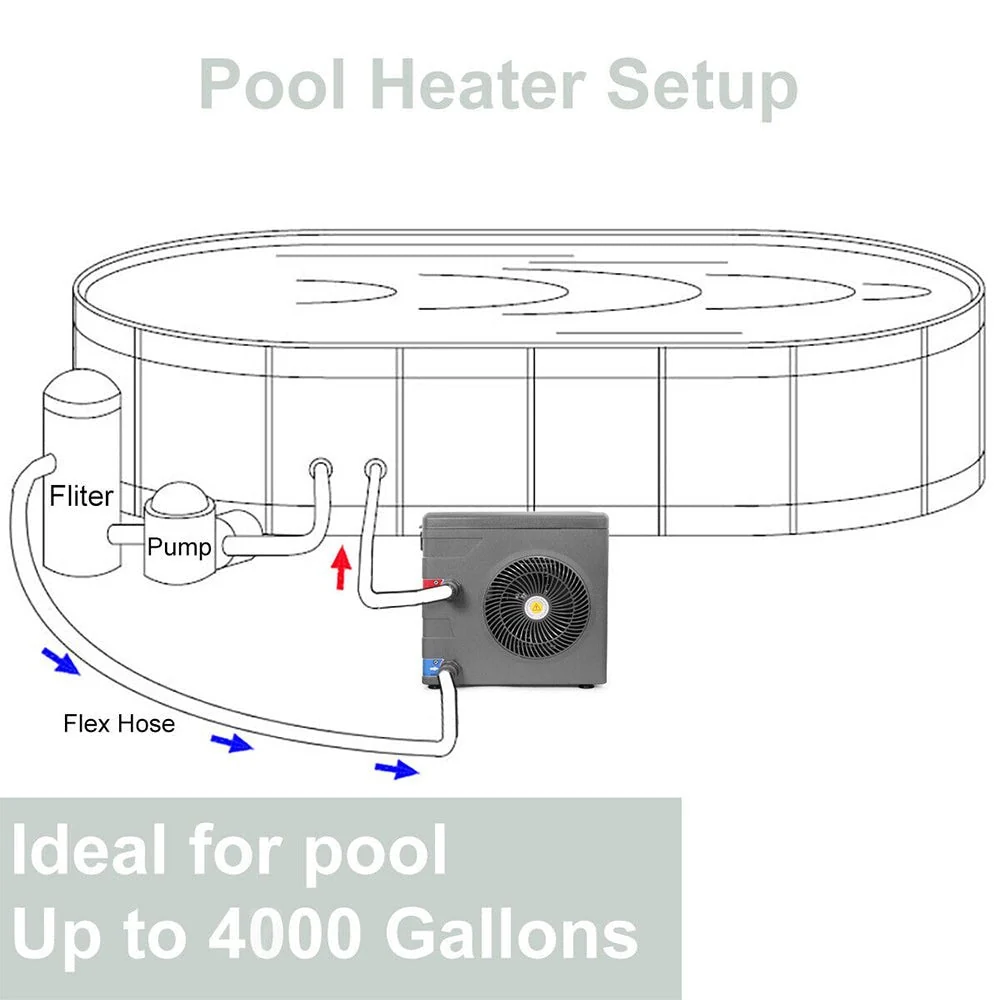 14,8KBTU Premium Above Ground Swimming Pool Heater Pump (97584623) - Image 5