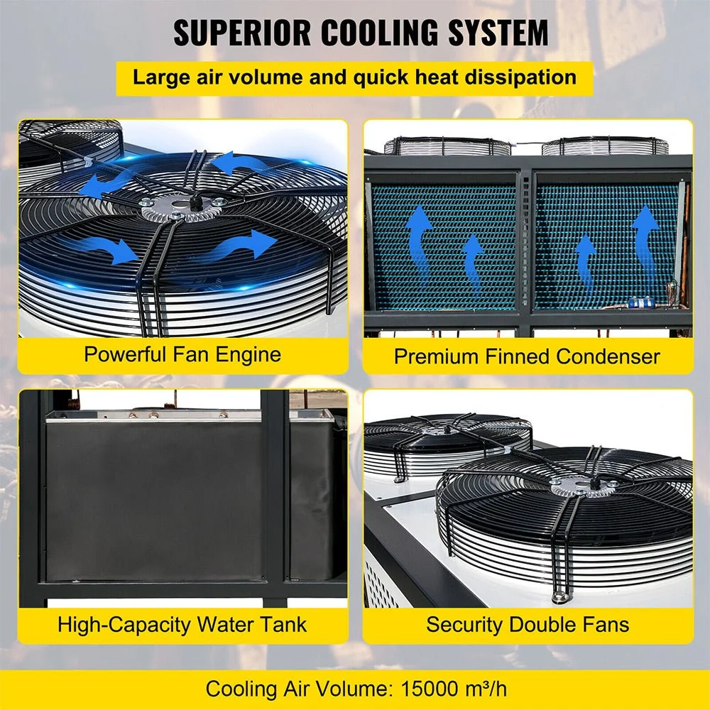 15 Ton Smart Air-Cooled SS Industrial Water Chiller With LCD Display & 150L Water Tank, 15HP (95201436) - Image 6