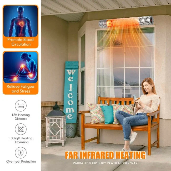 1500W Electric Indoor/Outdoor Waterproof Infrared Patio Heater W/ 2 Power Settings (91826957) - Image 4