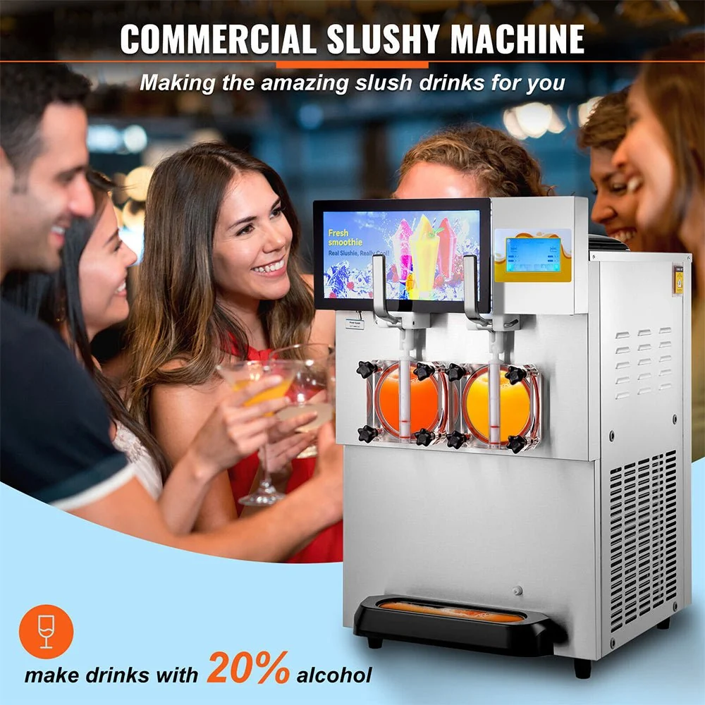 16L Commercial Double Frozen Margarita Ice Slushie Drink Maker Machine, 1155W - Image 2