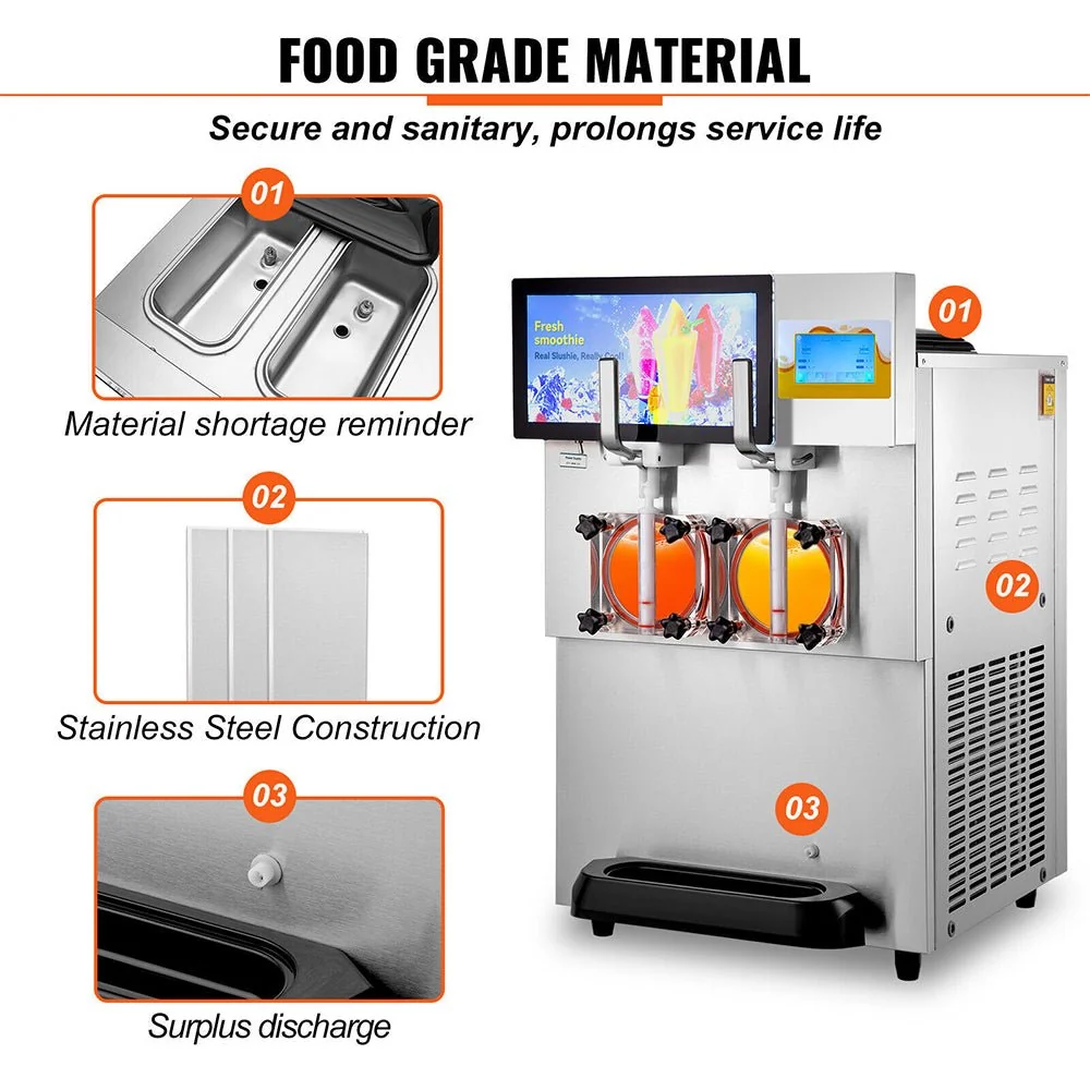 16L Commercial Double Frozen Margarita Ice Slushie Drink Maker Machine, 1155W - Image 6