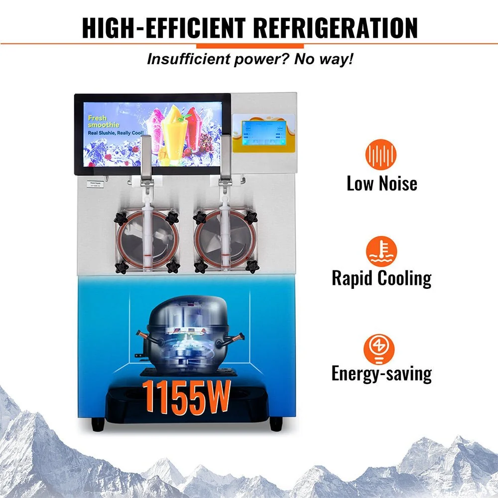 16L Commercial Double Frozen Margarita Ice Slushie Drink Maker Machine, 1155W - Image 9