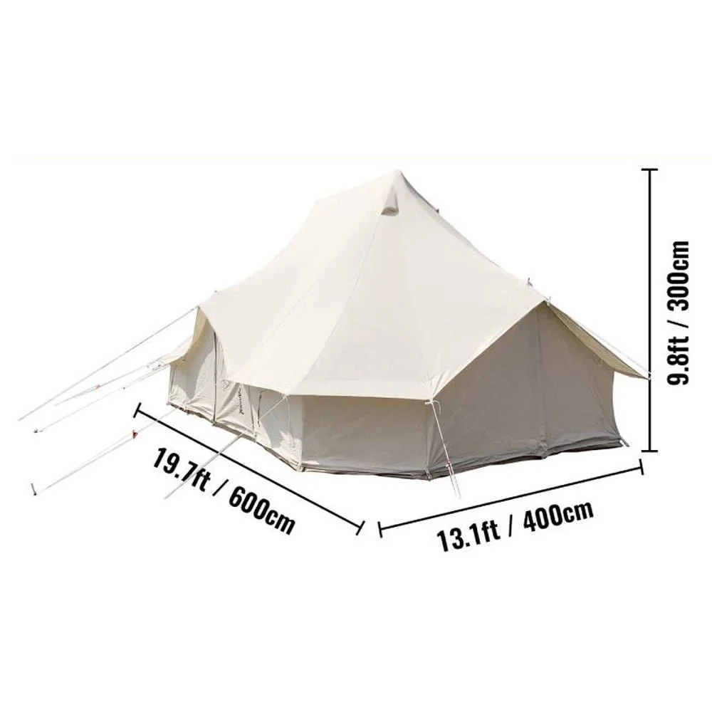 20FT Large Luxury Glamping Yurt Teepee Canvas Camping Tent - Image 10