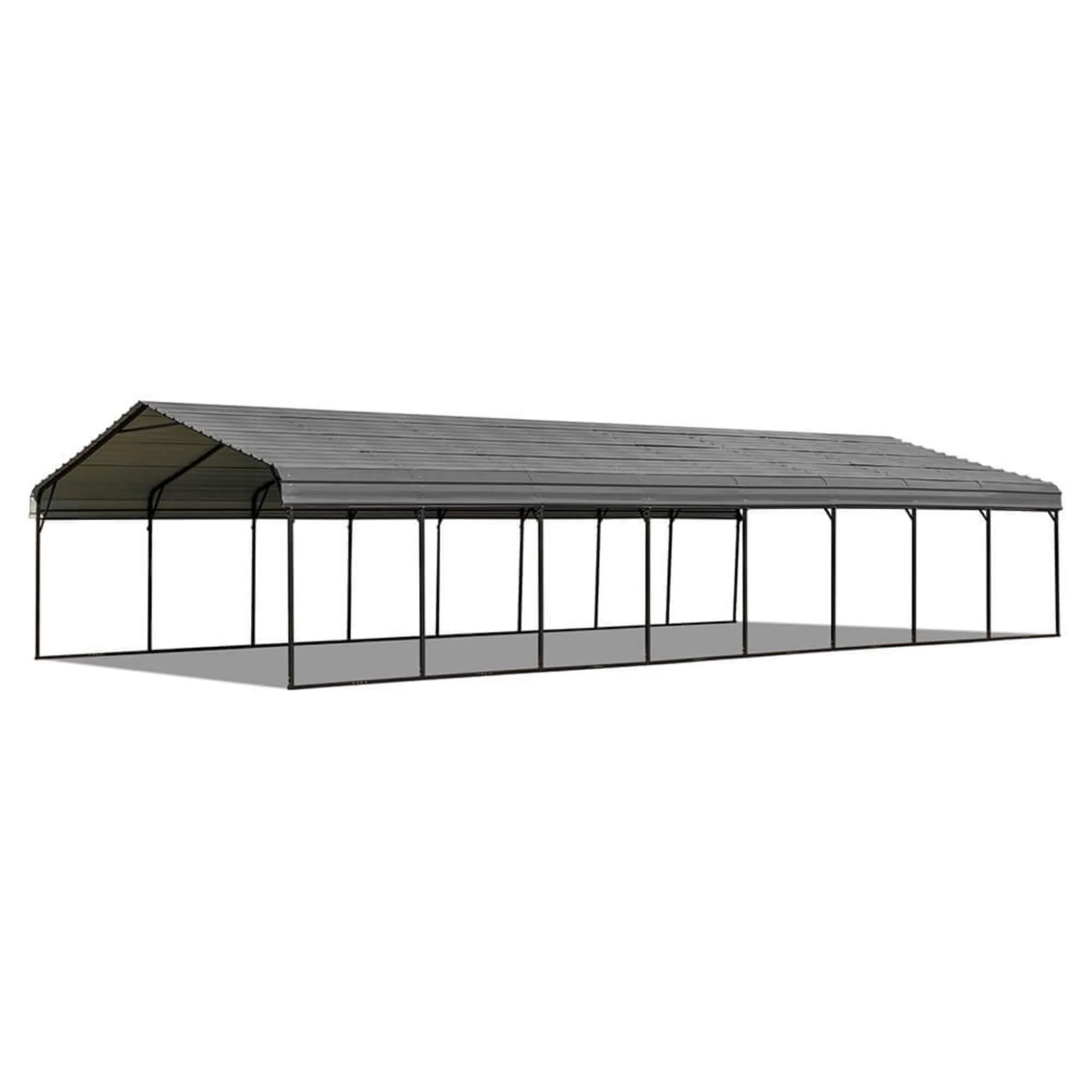 [20x40FT] Extra Large Heavy Duty Four Car Outdoor Metal Carport Canopy For Trucks, Boats And SUVs - Image 5