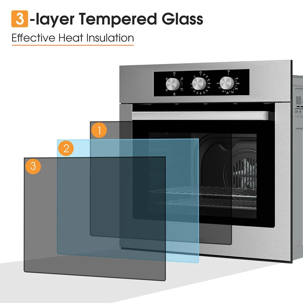 24" Premium High Temperature Single Electric Powered Wall Oven, 2300W (91304862) - Image 7
