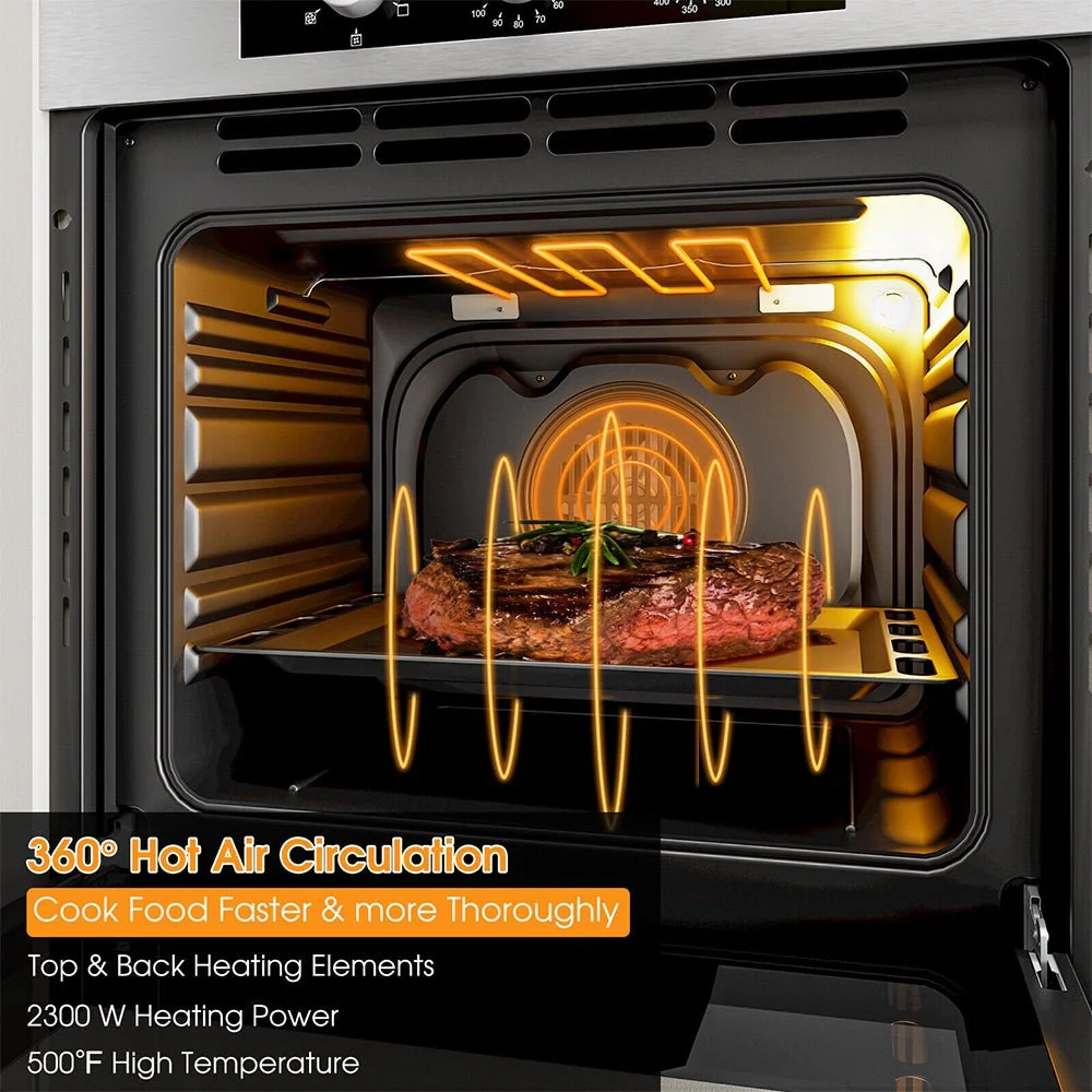 24" Premium High Temperature Single Electric Powered Wall Oven, 2300W (91304862) - Image 8