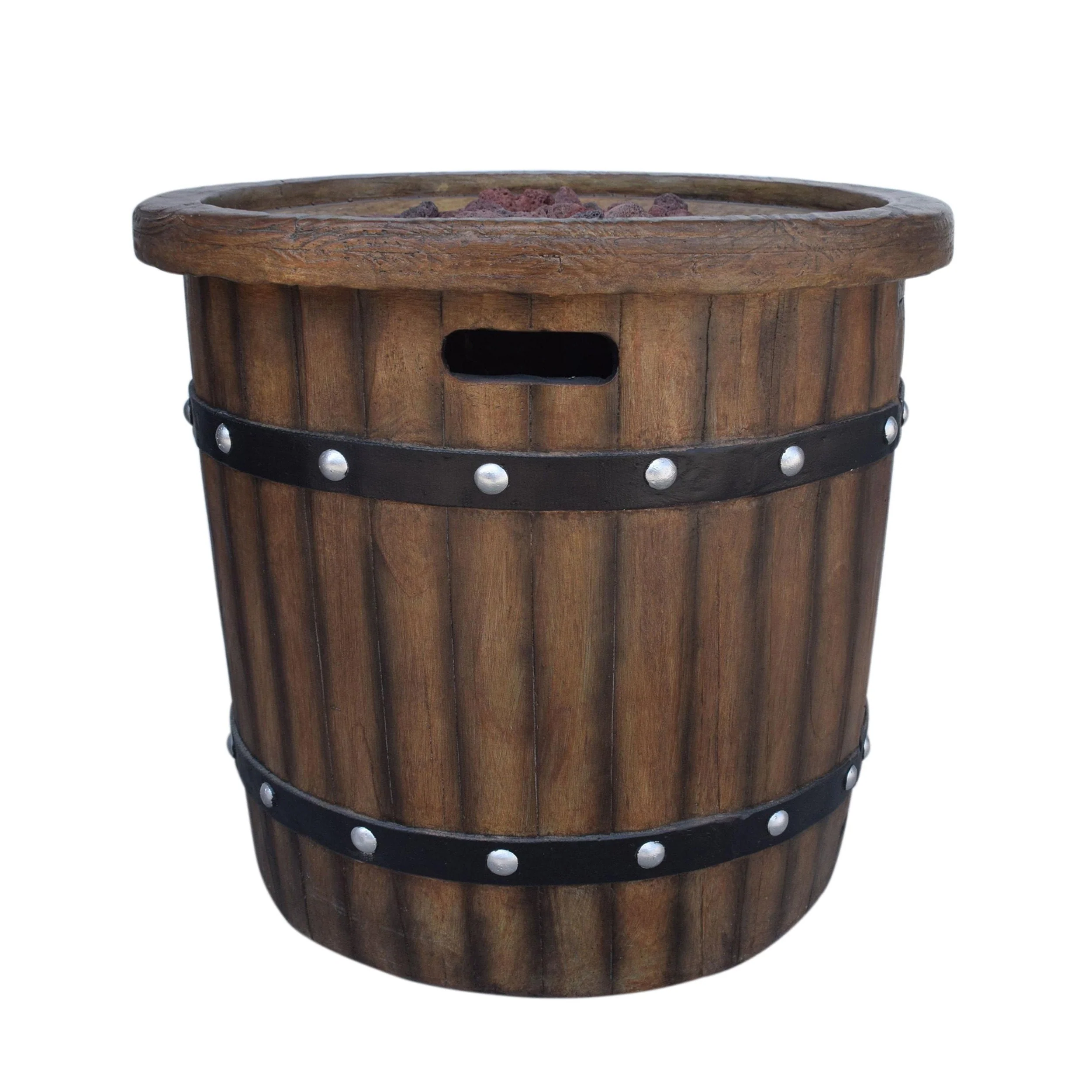 25" Round 40K BTU Liquid Propance Concrete Fire Pit (SAK88764) - Image 10