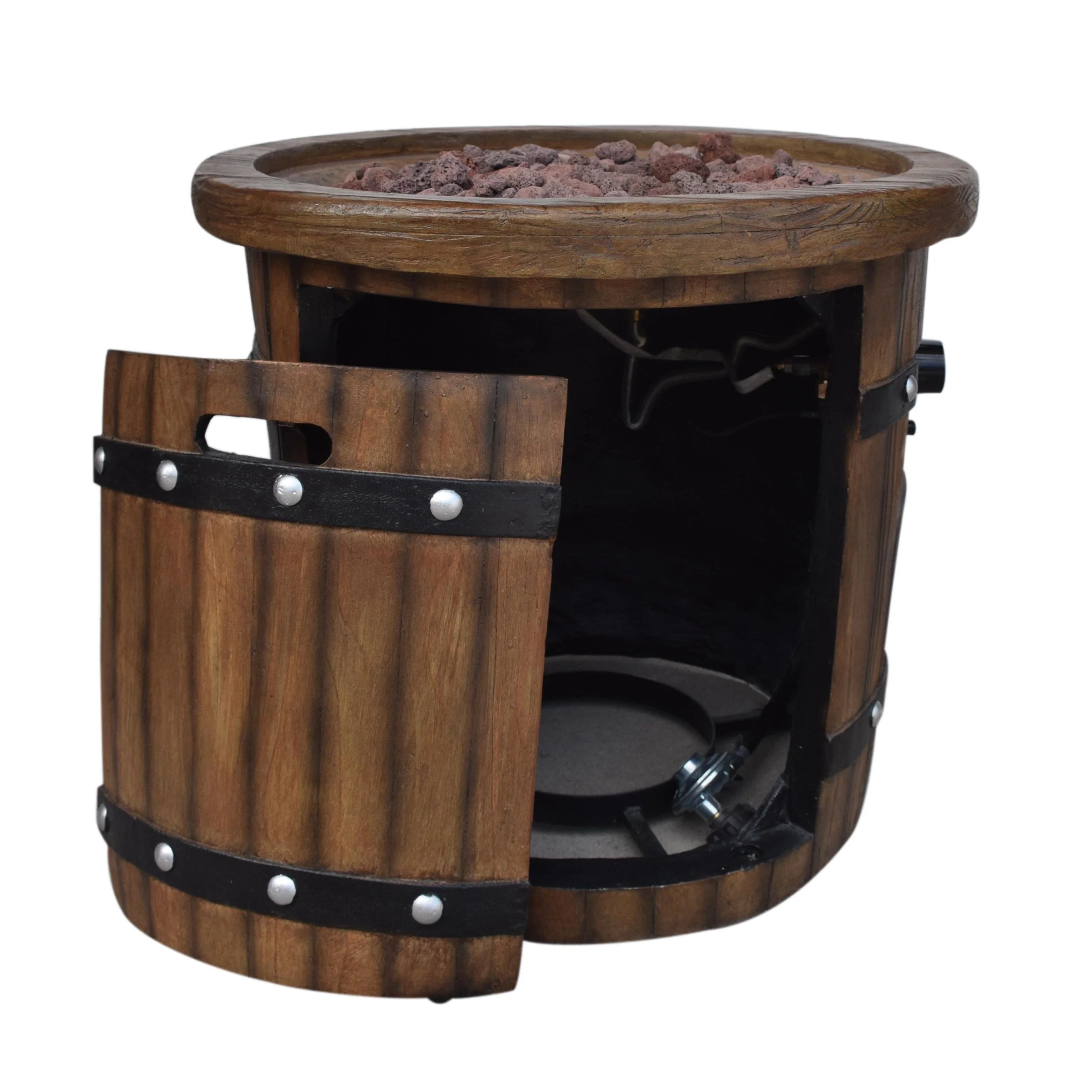 25" Round 40K BTU Liquid Propance Concrete Fire Pit (SAK88764) - Image 13