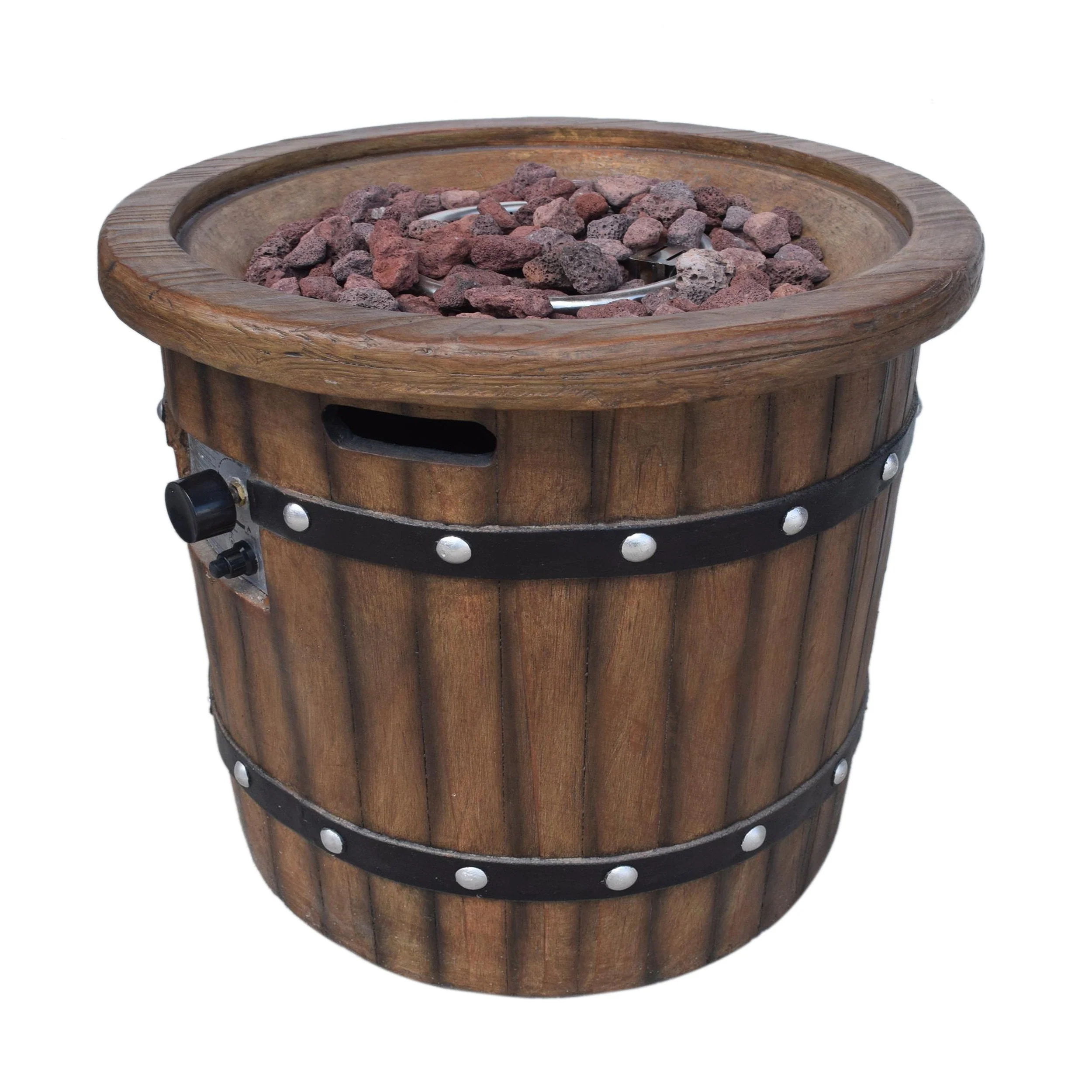 25" Round 40K BTU Liquid Propance Concrete Fire Pit (SAK88764) - Image 6