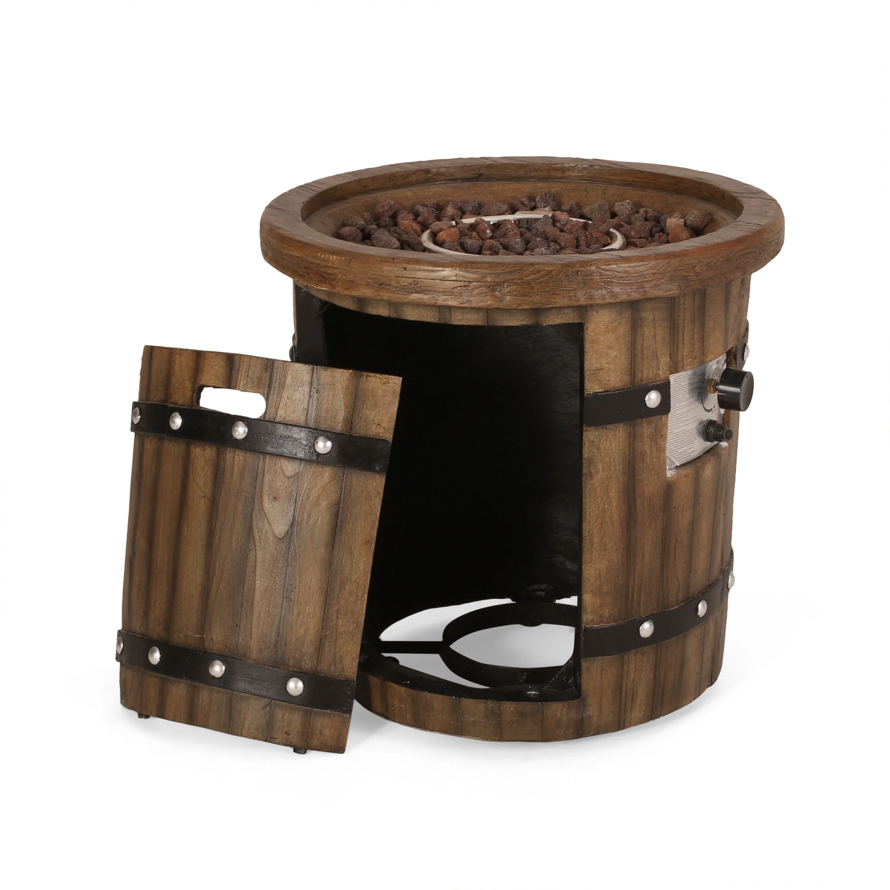 25" Round 40K BTU Liquid Propance Concrete Fire Pit (SAK88764) - Image 7