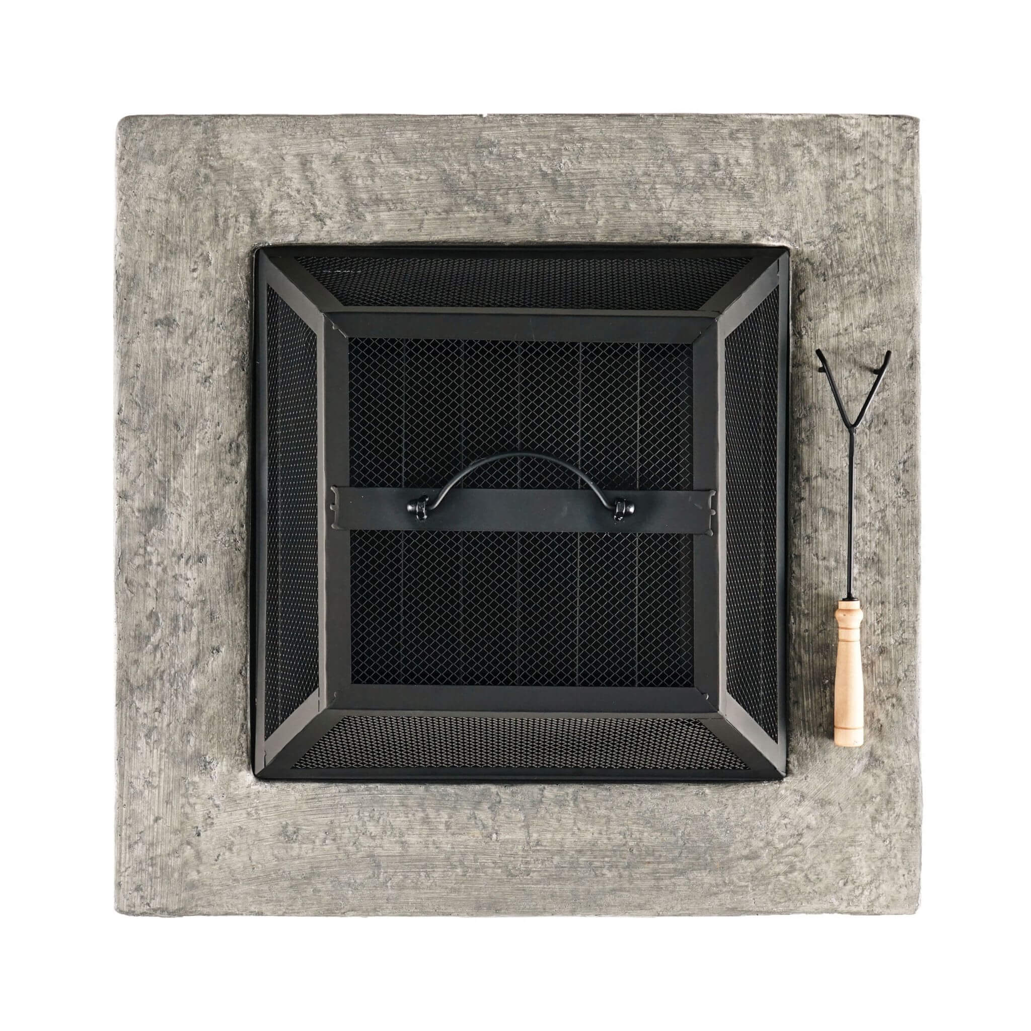 28" Premium Outdoor Wood Burning Magnesium Oxide Fire Pit With Lid (SAK75214) - Image 11