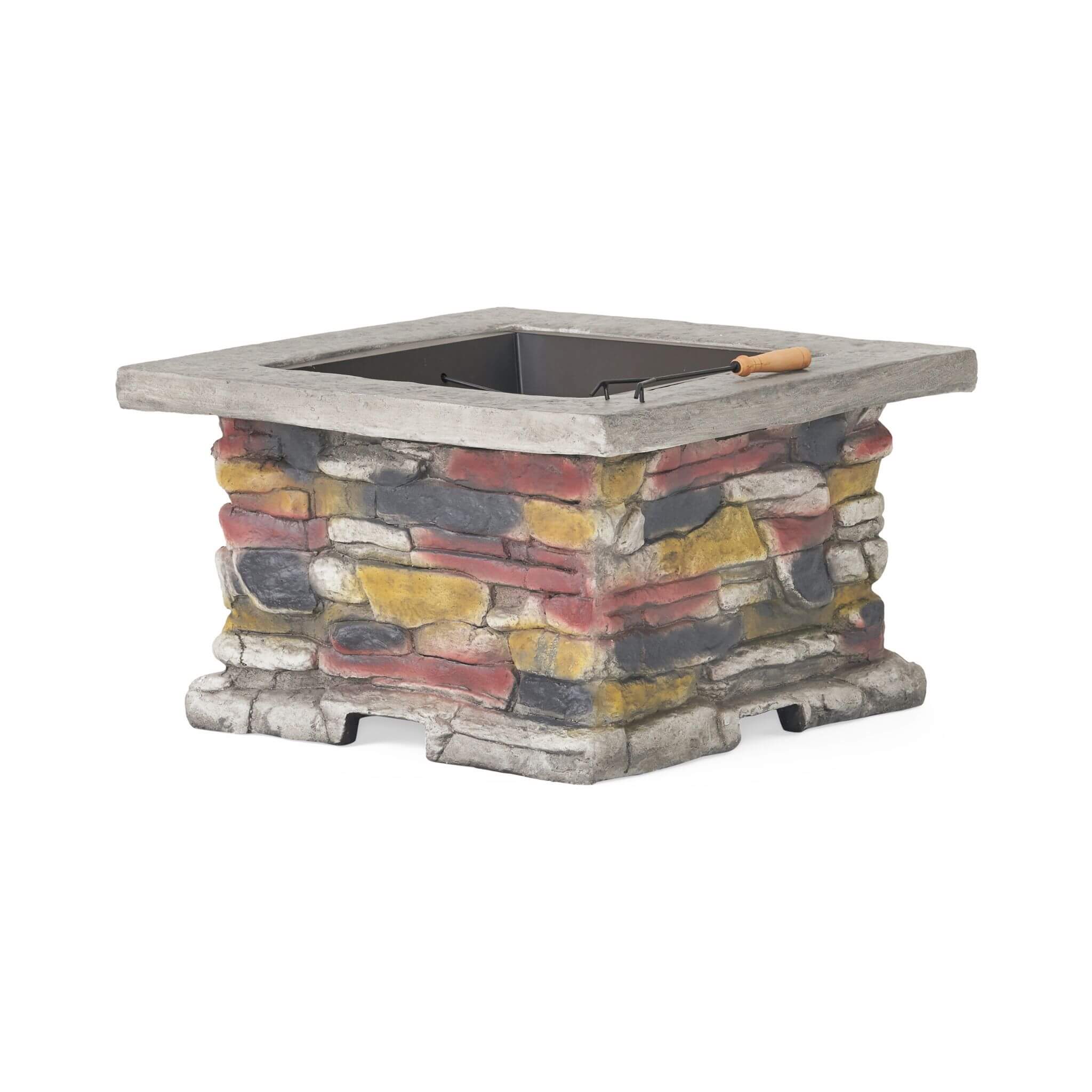 28" Premium Outdoor Wood Burning Magnesium Oxide Fire Pit With Lid (SAK75214) - Image 6