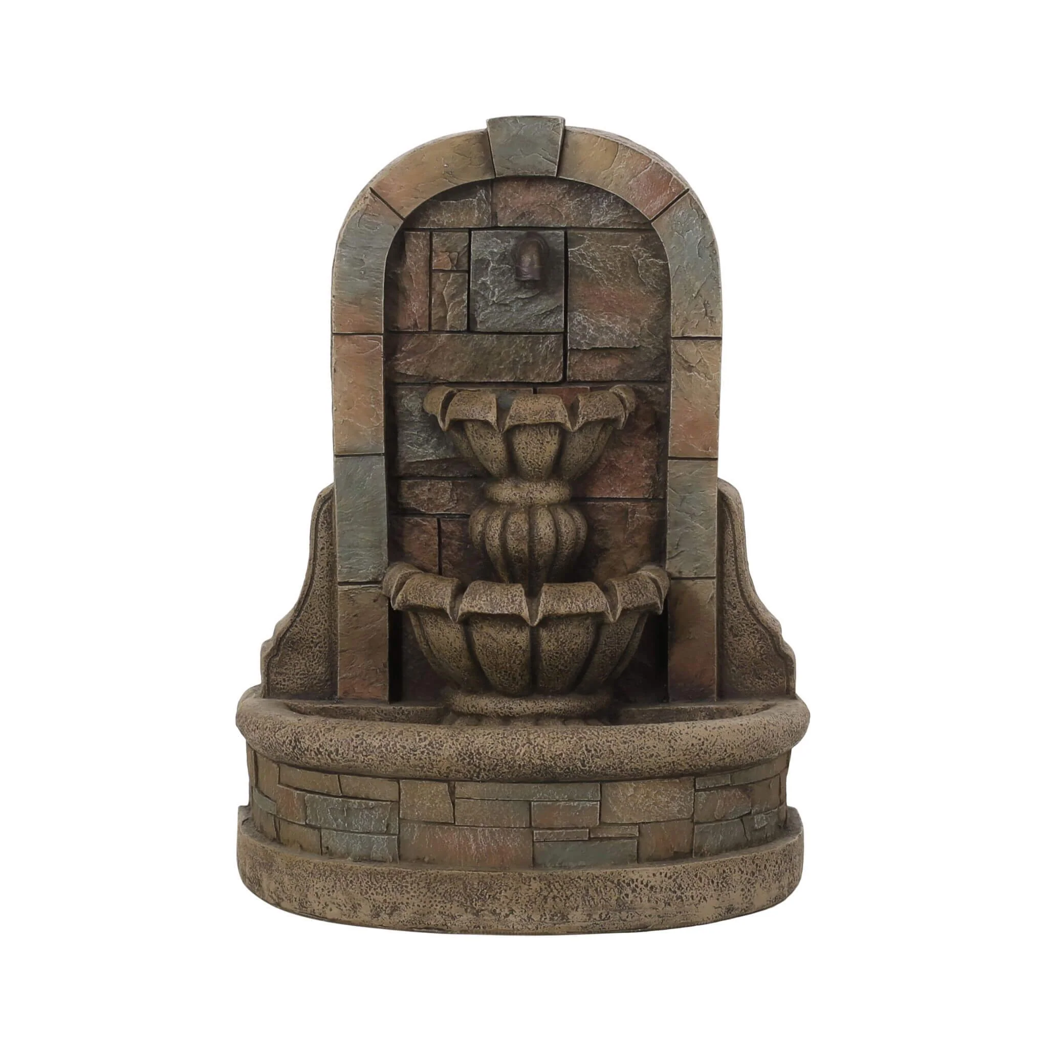 29" Tall Outdoor Weather-Resistant Faux Stone Floor Fountain (SAK63421) - Image 4