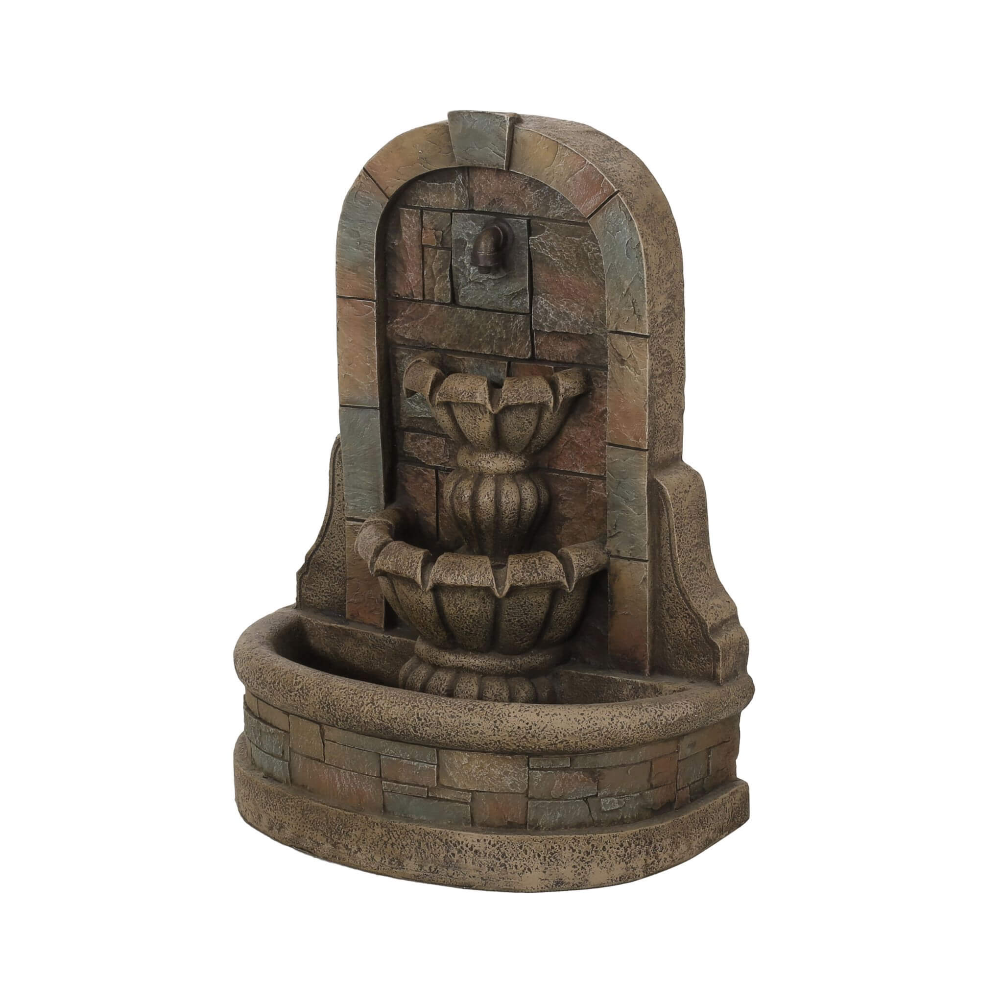 29" Tall Outdoor Weather-Resistant Faux Stone Floor Fountain (SAK63421) - Image 5