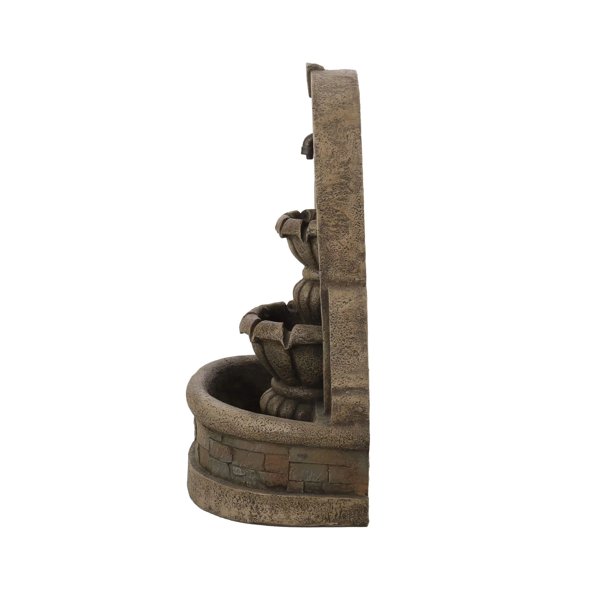 29" Tall Outdoor Weather-Resistant Faux Stone Floor Fountain (SAK63421) - Image 7