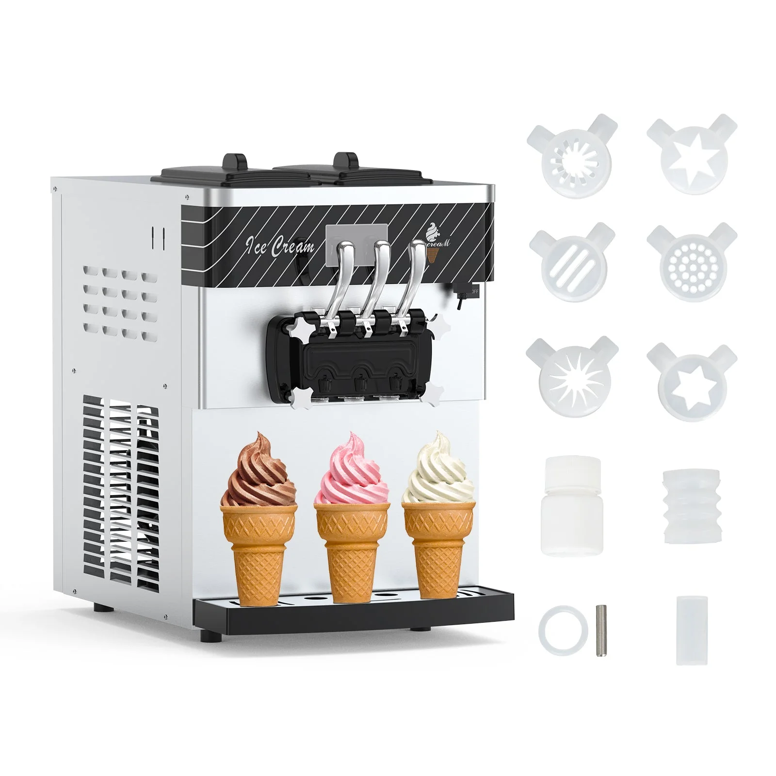 3 Flavor Soft Serve Commercial Ice Cream Maker Machine (97582146) - Image 4