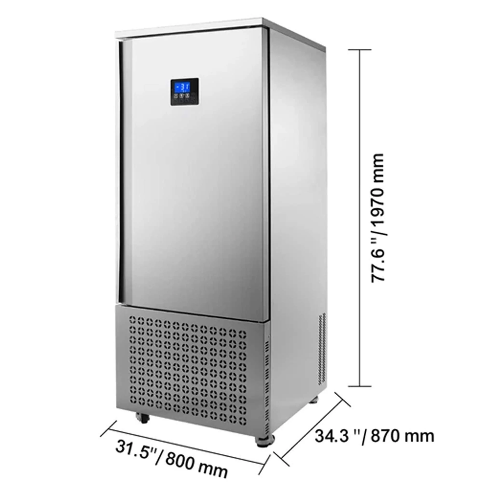 370L Commercial Freestanding Blast Freezer With 15 Trays For Chilling Seafood & Gelato (SAK98170) - Image 12
