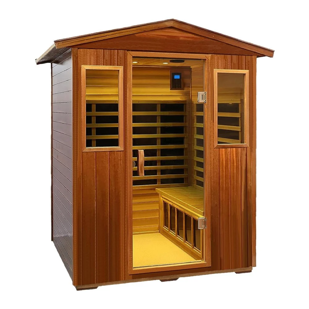 4-Person Luxury Low EMF Outdoor FAR Infrared Home Sauna With Bluetooth Audio, 2050W (96415372) - Image 5