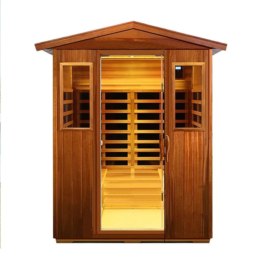 4-Person Luxury Low EMF Outdoor FAR Infrared Home Sauna With Bluetooth Audio, 2050W (96415372) - Image 7