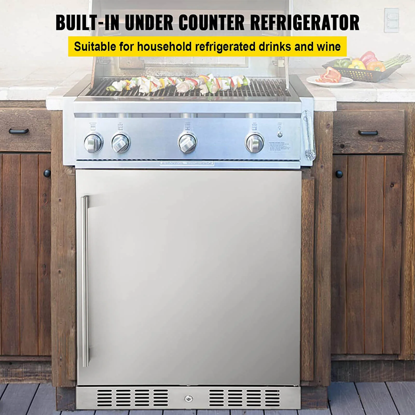 5.3 Cu. Ft. Outdoor Built-In Undercounter Beverage Cooler Refrigerator, 150L (92785107) - Image 10