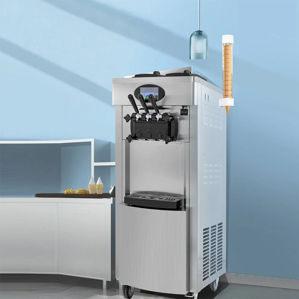 53" Freestanding 3 Flavors Commercial Soft Serve Yogurt Ice Cream Machine Maker With Auto Clean (92574031) - Image 11