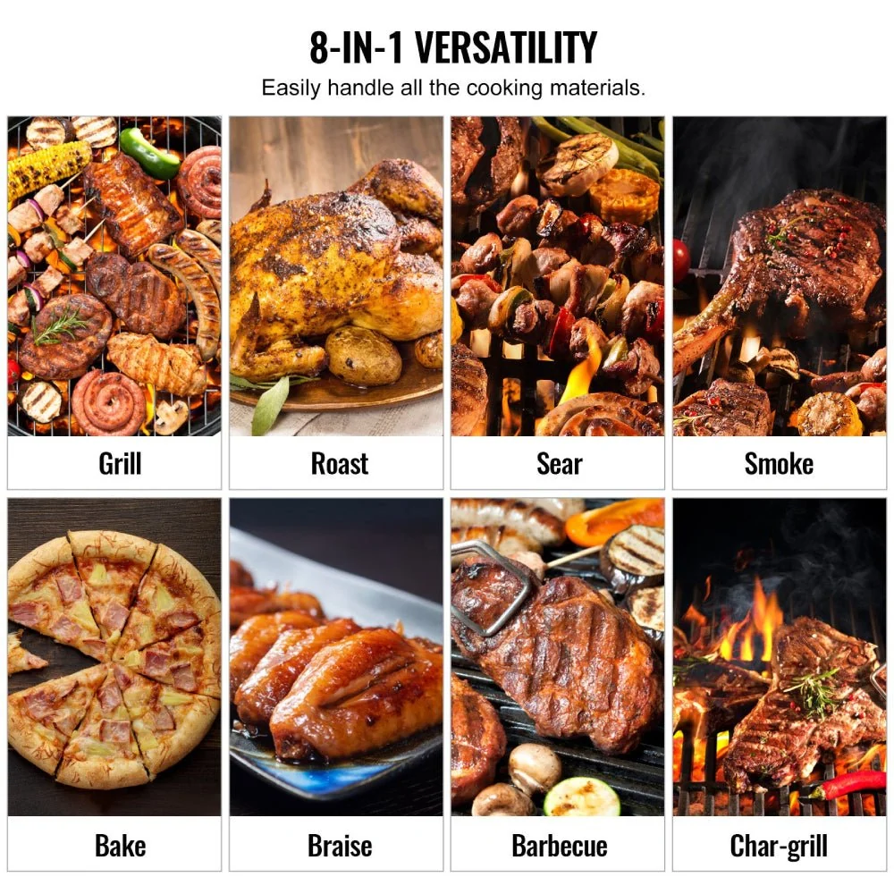 53" Heavy Duty Portable Wood Pellet BBQ Grill With Cart (93641572) - Image 10