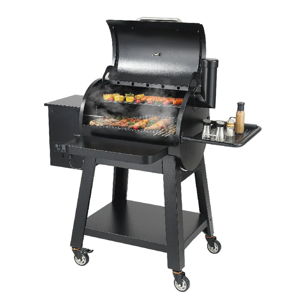 53" Heavy Duty Portable Wood Pellet BBQ Grill With Cart (93641572) - Image 3