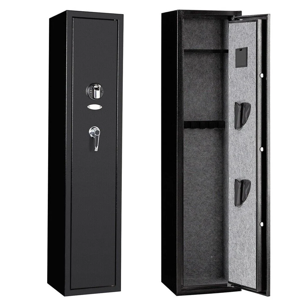 54 Inch Heavy Duty Biometric 5 Gun, Pistol & Long Rifle Security Safe W/ Removeable Shelf For Home & Office (93157284) - Image 8
