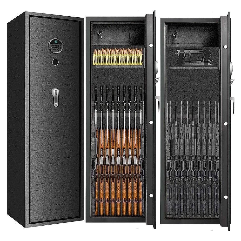 57" Heavy Duty Anti-Theft Fireproof Biometric Gun Rifle Pistol Safe For Home, 11-12 Guns (97253186) - Image 2